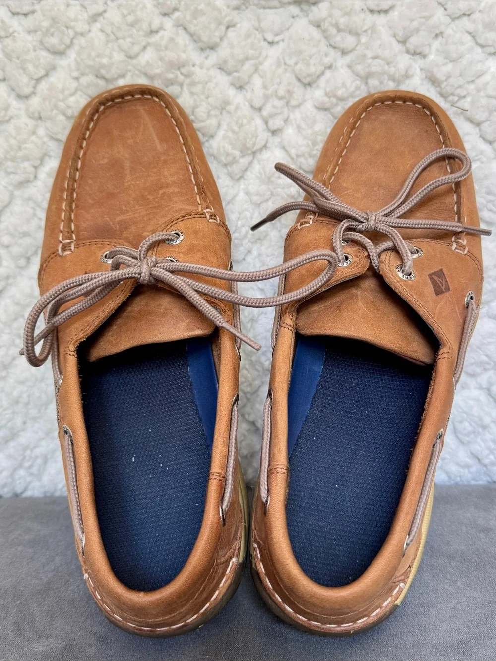 Sperry Men’s Leather Boat Shoes in Chestnut Brown
